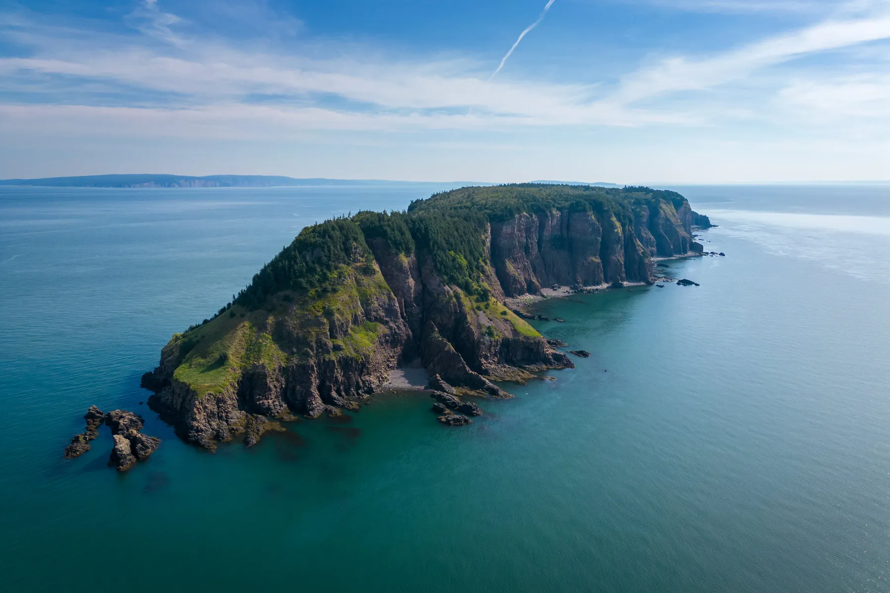 Open water on the crossing to Isle Haute